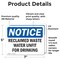 Signmission Reclaimed Waste Water Unfit For Drinking, 7 in W x Rectangle, Vinyl Decal OS-2PACK-NS-D-57-L-17992 - alternate 3